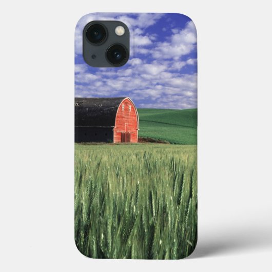 ホイットマン2の小麦と大麦の畑の中の赤い納屋 Case-Mate iPhoneケース (裏面)