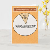 ホイップおもしろいクリームパンプキンパイ感謝祭 カード (黄色い花)