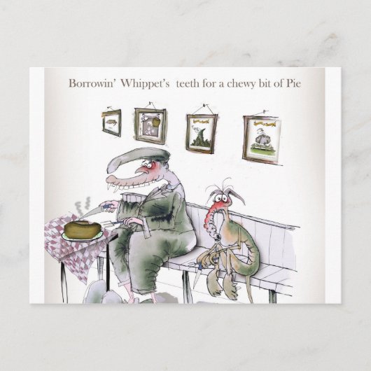 ホイップの歯を借りるヨークシャーを愛する ポストカード (正面)