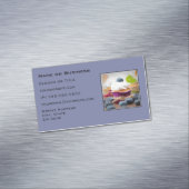 ホイップクリームが入った美味しいブルーベリーカップケーキ マグネット名刺 (インサイチュ)