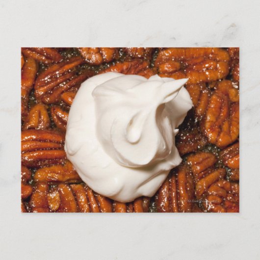 ホイップクリームでペカンパイを閉じる ポストカード (正面)