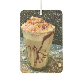 ホイップクリームとマシュマロを添えたsモーレコーヒー カーエアーフレッシュナー