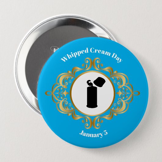 ホイップクリームの日の遵守ボタン 缶バッジ (正面&裏面)