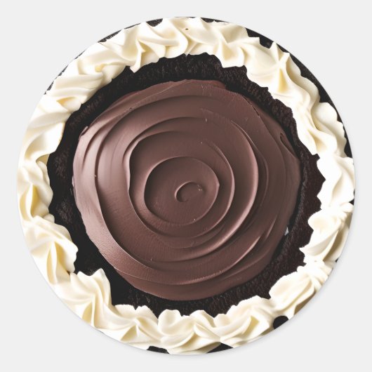 ホイップクリームチョコレートプリンパイ食品 ラウンドシール (正面)
