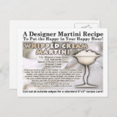 ホイップクリームマルティーニレシピはがき ポストカード (正面/裏面)