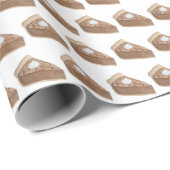 ホイップクリーム水彩柄ペカンパイ ラッピングペーパー (ロールコーナー)