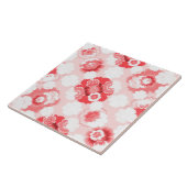 ホイップクリーム。ピンクと白の花模様 タイル (側面)