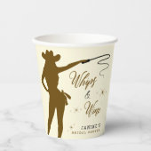 ホイップ&ワインカウガール ブライダルシャワー 紙コップ (正面)