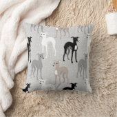 ホイッペットまたはグレイイタリアンハウンズレトロパターンスロー クッション (ブランケット)