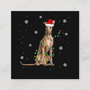 ホイッペットクリスマスライトかわいいサンタホイペットクリスマス スクエア名刺