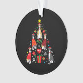 ホイッペットクリスマス装飾ツリーおもしろい犬マムパパ オーナメント (正面)