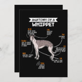 ホイッペット犬のおもしろい犬愛好者贈与の解剖 シーズンカード (正面/裏面)