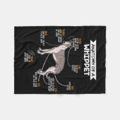 ホイッペット犬のおもしろい犬愛好者贈与の解剖 フリースブランケット (正面(横))