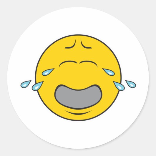 ホイニング泣き叫び顔 ラウンドシール (正面)