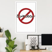 ホイニング禁止(ASL) ポスター (ホームオフィス)