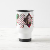 ホイパーソナライズされたイ「トランプのポーカー顔」フォトコラージュ トラベルマグ (中央)