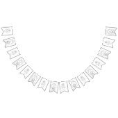 ホイパーソナライズされたトコート式 バンティングフラッグ (全)