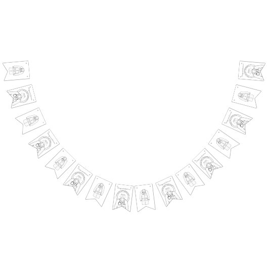 ホイパーソナライズされたトコート式 バンティングフラッグ (全)