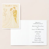 ホイパーソナライズされたル結婚ズカード 箔カード (ディスプレー)