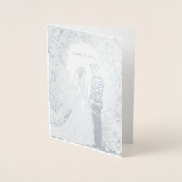 ホイパーソナライズされたル結婚ズカード 箔カード