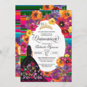 ホイピルフローラメキシコ刺繍ガウンキンセアニェラ 招待状 (正面/裏面)