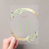 ホイフェイクルと緑の表番号10 アクリル招待状 (インサイチュ (ポータブル))