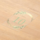 ホイフェイクルと緑の表番号10 アクリル招待状 (レイダウン)