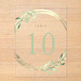 ホイフェイクルと緑の表番号10 アクリル招待状