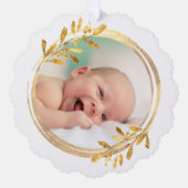 ホイフェイクルの緑の枠メリークリスマス オーナメントカード (正面)