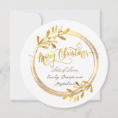 ホイフェイクルの緑の枠メリークリスマス シーズンカード (裏面)