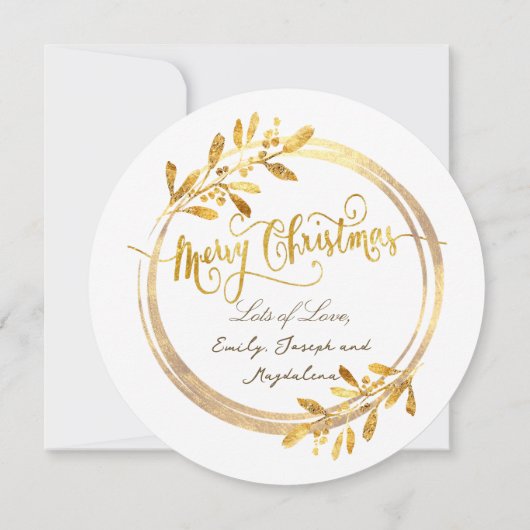 ホイフェイクルの緑の枠メリークリスマス シーズンカード (裏面)