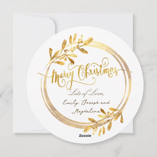 ホイフェイクルの緑の枠メリークリスマス シーズンカード (裏面)