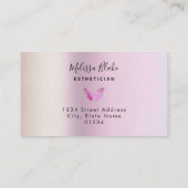 ホイフェイクルグリッターバタフライデザイン名刺 名刺 (裏面)