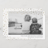 ホイフェイクルスターズは明るい輝くホリデーカード シーズンカード (正面/裏面)