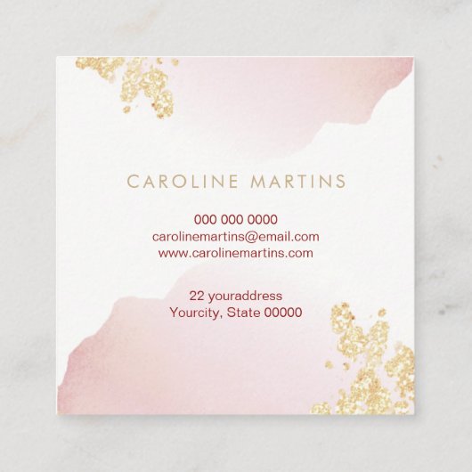 ホイフェイクル水彩赤面蝶 スクエア名刺 (裏面)