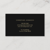 ホイフェイクル波黄金の貝殻の黒 名刺 (裏面)