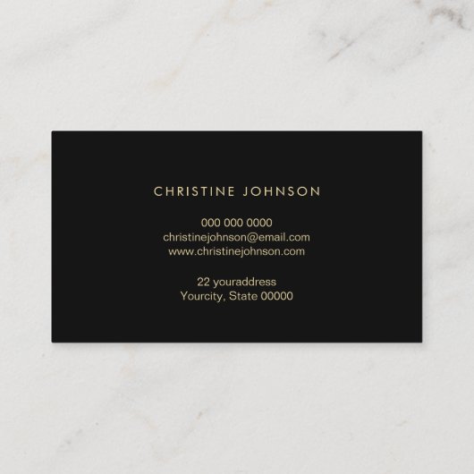 ホイフェイクル波黄金の貝殻の黒 名刺 (裏面)