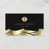 ホイフェイクル波黄金の貝殻の黒 名刺 (正面)