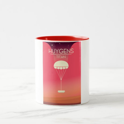 ホイヘンズタイタン宇宙アート ツートーンマグカップ (中央)