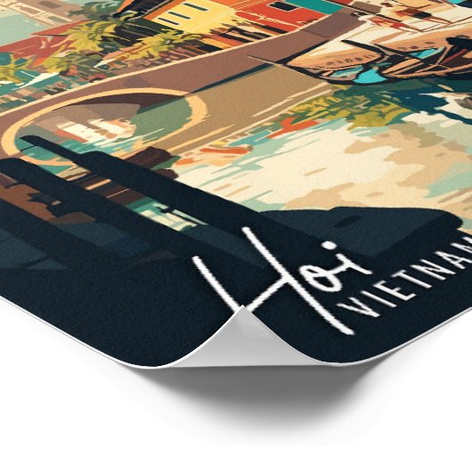 ホイベトナムアートヴィンテージトラベルイラストレーション ポスター (角)