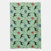 ホイペットの影 キッチンタオル (縦)