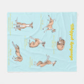 ホイペットランゲージギフトフリースブランケット フリースブランケット (正面(横))