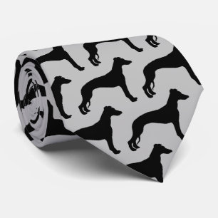 ホイペット犬シルエット ネクタイ