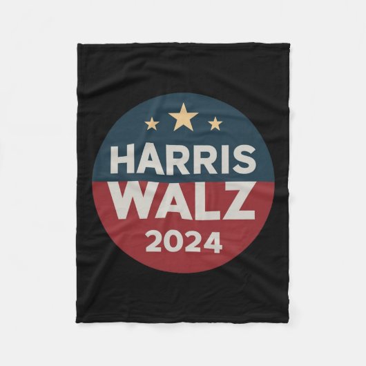 ホイマーワルツ2024レトロボタンの選挙Democ フリースブランケット (正面)
