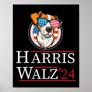 ホイマー2024おもしろい犬選挙Kamala Harris Tim ポスター