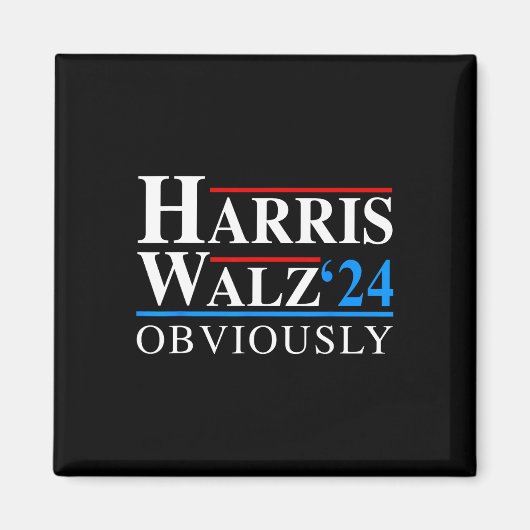 ホイマー2024明らかにKamala Harris Tim Waltz Ele マグネット (正面)
