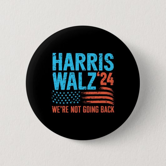 ホイマー2024選挙Kamala Harris Tim Waltz 2024 缶バッジ (正面)