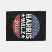 ホイマー2024 Kamalaharris Timwaltz 2024投票 フリースブランケット (正面(横))