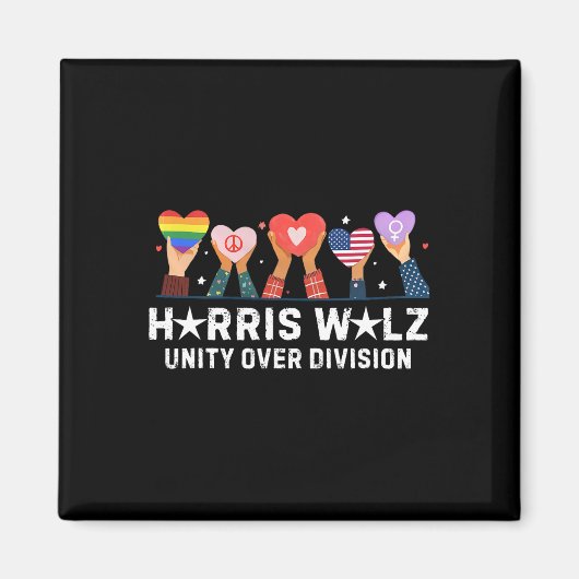 ホイマー2024 Unity Over Division Harris W 2024 1 マグネット (正面)