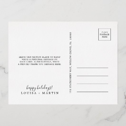 ホイミニマルルと明るい結婚したありがとう新婚 箔シーズンポストカード (裏面)